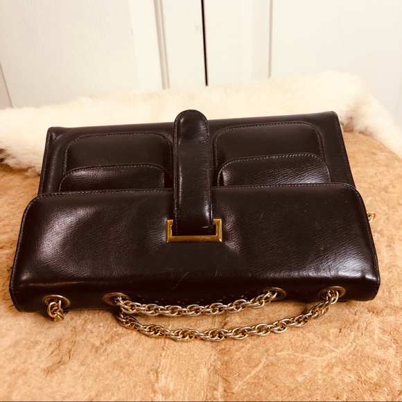 Vintage Block Navy Blue Adjustable Chain Handle Bag Size Small - Picture 15 of 15